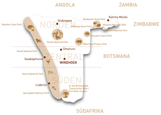 Namibia Map